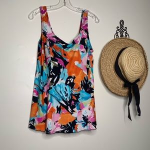Sea & Sand Skirted Floral 1 Pc Sz 10/12